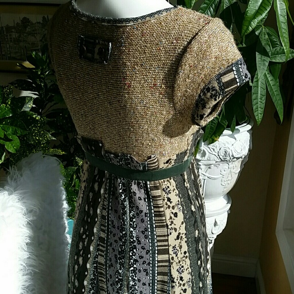 Lulu H Paris Knit Patchwork Dress Size Small/Medium - Picture 8 of 10